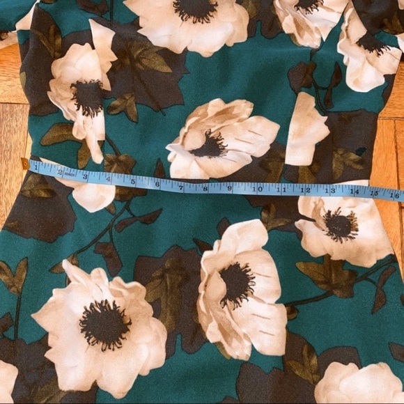 SOLD - Banana Republic Floral Teal Dress - Picture 7 of 14